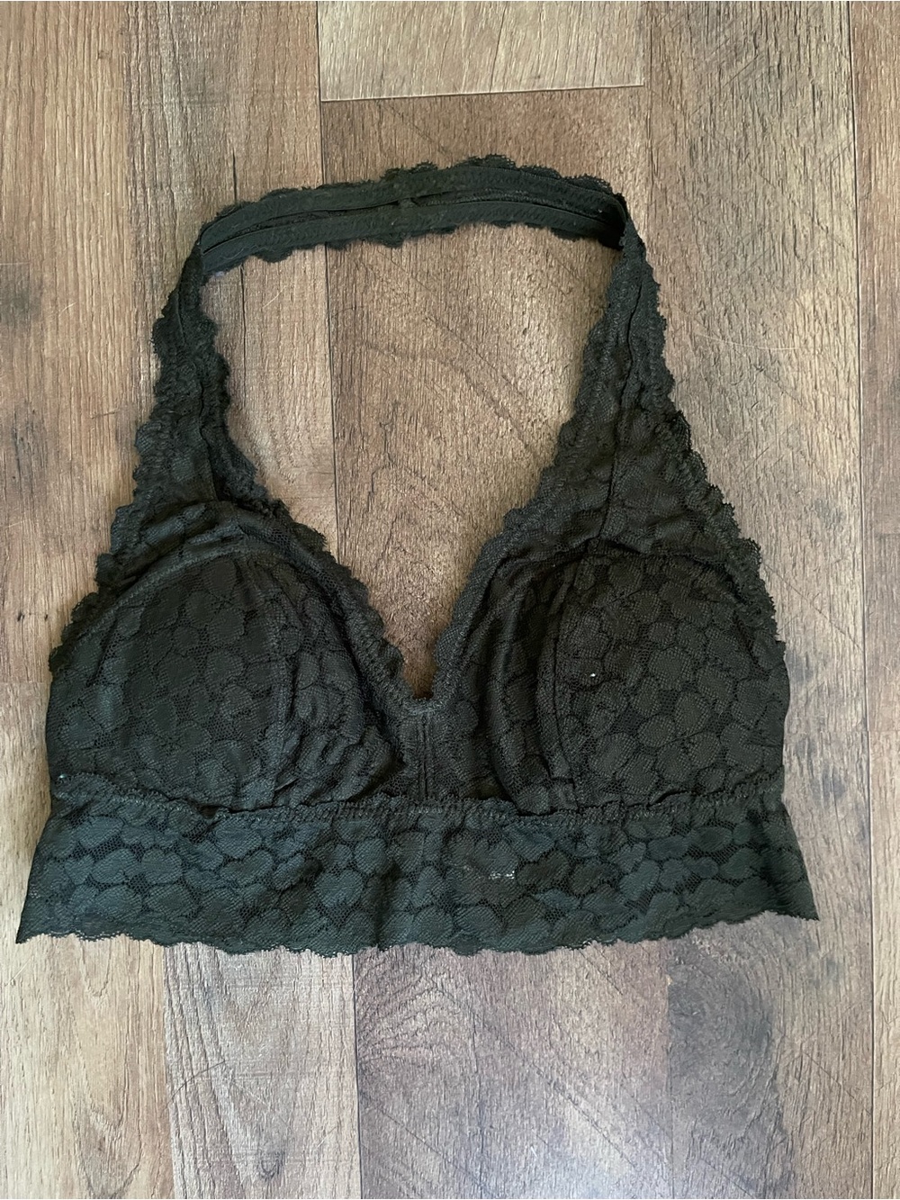 aerie Green Lace Halter Bralette